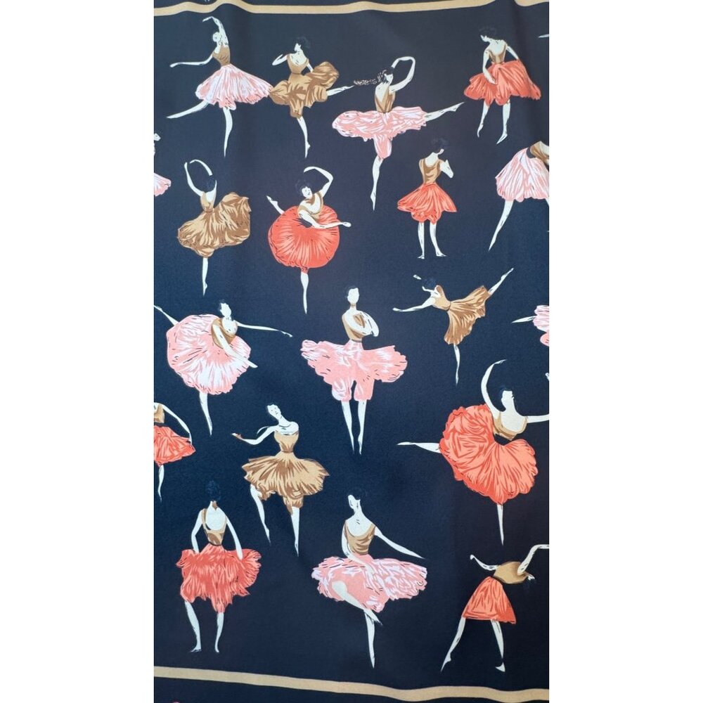 2/$30 Fashion Geometric Dancing Ballerina Satin Silk Fashion Scarves - Picture 3 of 9